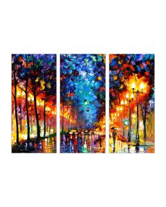 OAKLAND RAIN - Set of 3 paintings